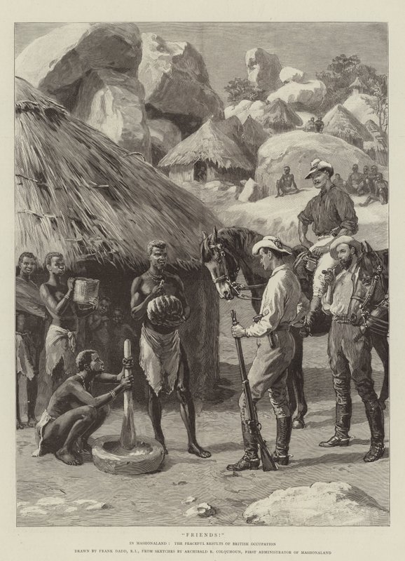 Vänner! I Mashonaland, de fredliga resultaten av den brittiska ockupationen av Frank Dadd