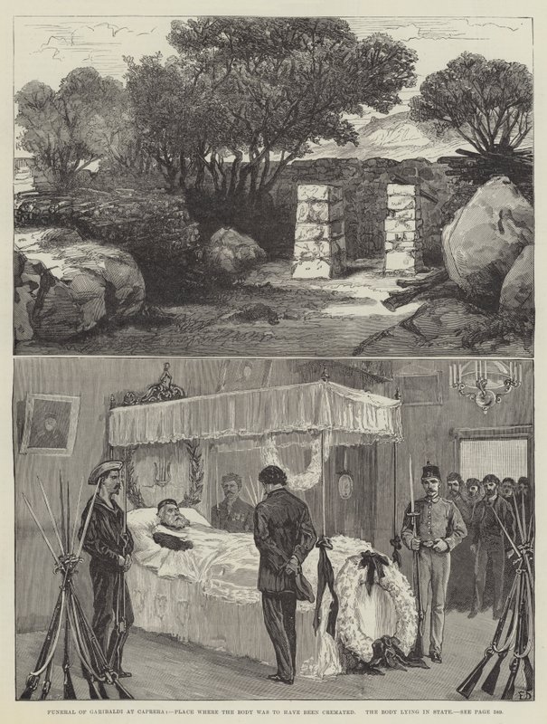 Garibaldis begravning på Caprera av Frank Dadd