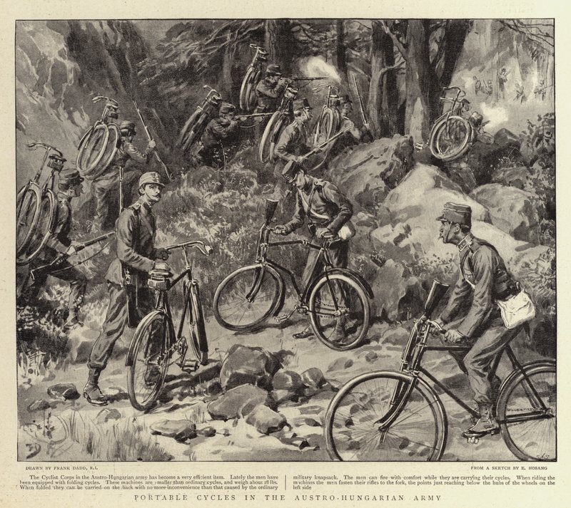 Bärbara cyklar i den österrikisk-ungerska armén av Frank Dadd
