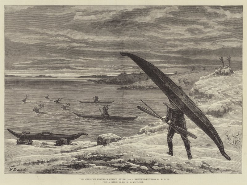 Den amerikanska Franklin-expeditionen, renjakt i kajaker av Frank Dadd