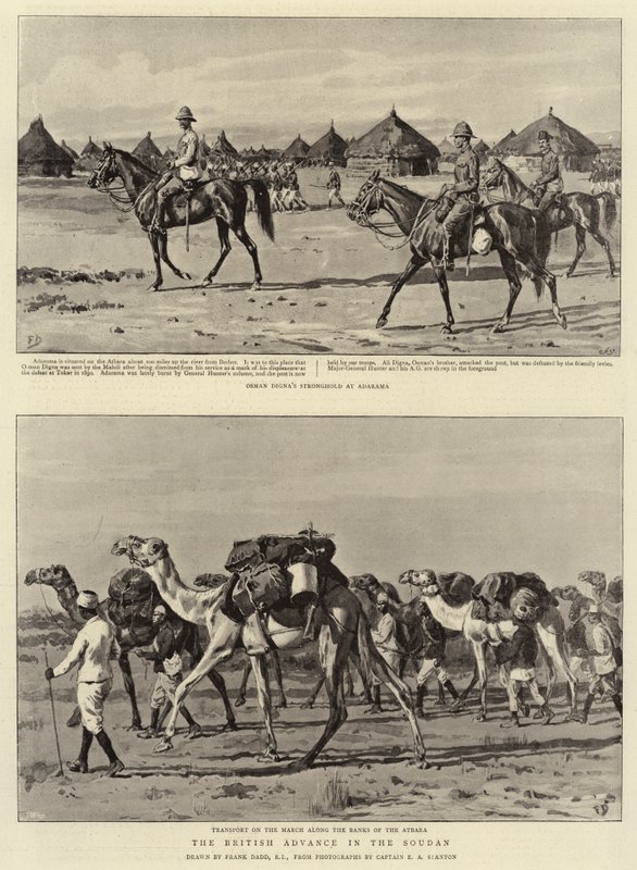 Britternas framryckning i Soudan av Frank Dadd