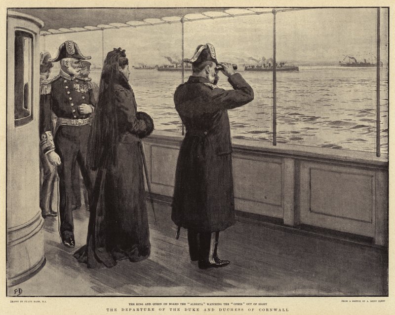Hertigen och hertiginnan av Cornwalls avgång av Frank Dadd