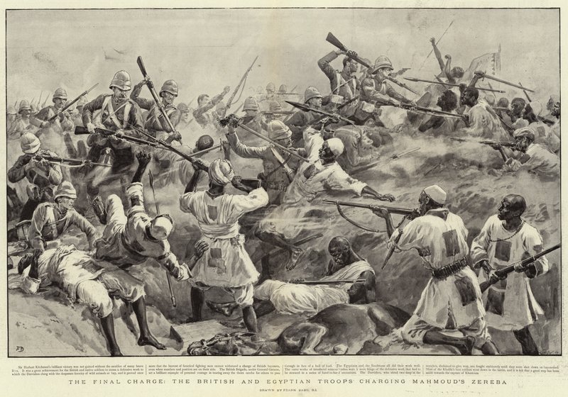 Den sista anklagelsen, de brittiska och egyptiska trupperna anklagar Mahmouds Zereba av Frank Dadd