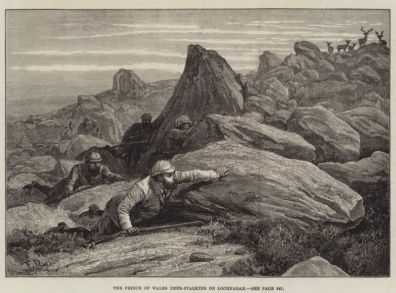 Prinsen av Wales Deer-stalking på Lochnagar av Frank Dadd