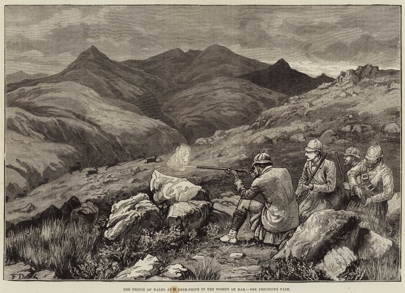 Prinsen av Wales på Deer-Drive i Forest of Mar av Frank Dadd