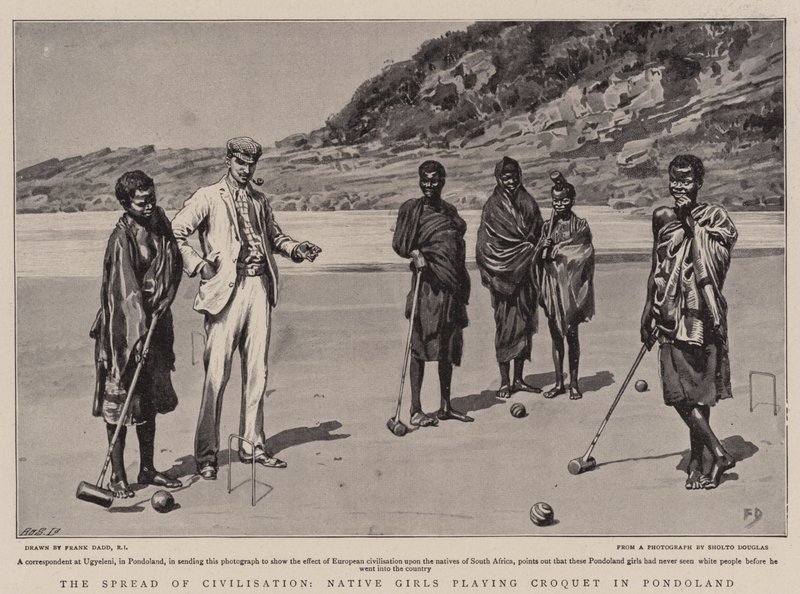 The Spread of Civilisation, Native Girls spelar krocket i Pondoland av Frank Dadd