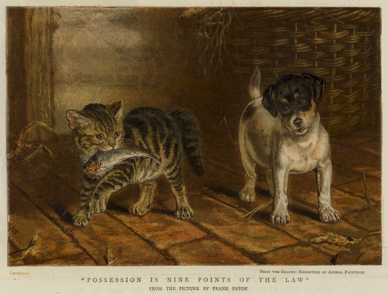 Besittning är nio punkter i lagen (chromolitho) av Frank Paton