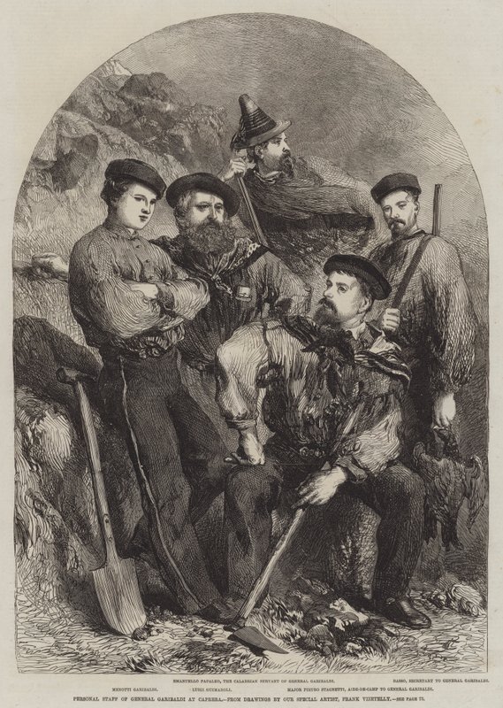 General Garibaldis personliga stab i Caprera av Frank Vizetelly