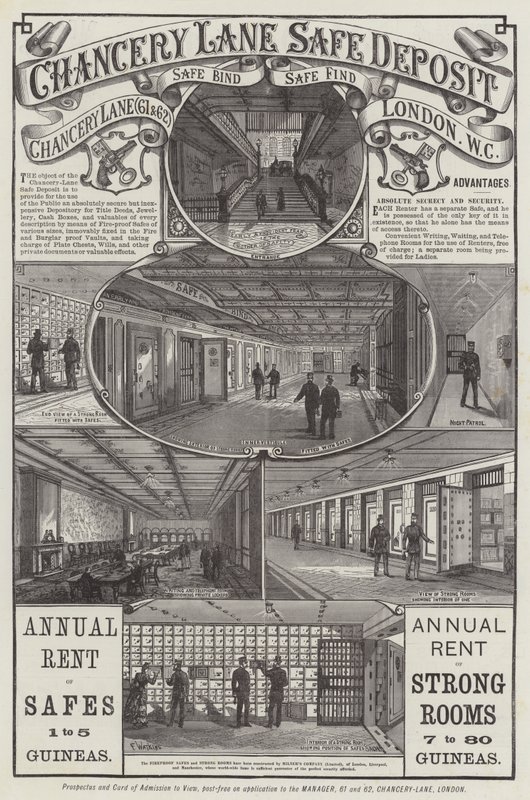 Annons, Chancery Lane Safe Deposit av Frank Watkins