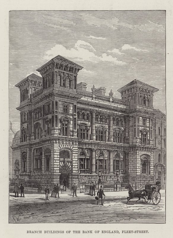 Filialbyggnader av Bank of England, Fleet-Street av Frank Watkins