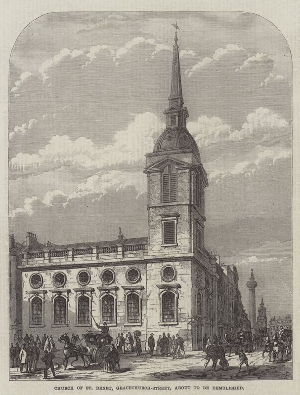 Church of St Benet, Gracechurch-Street, på väg att rivas av Frank Watkins