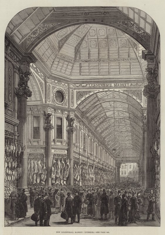 Nya Leadenhall Market, interiör av Frank Watkins