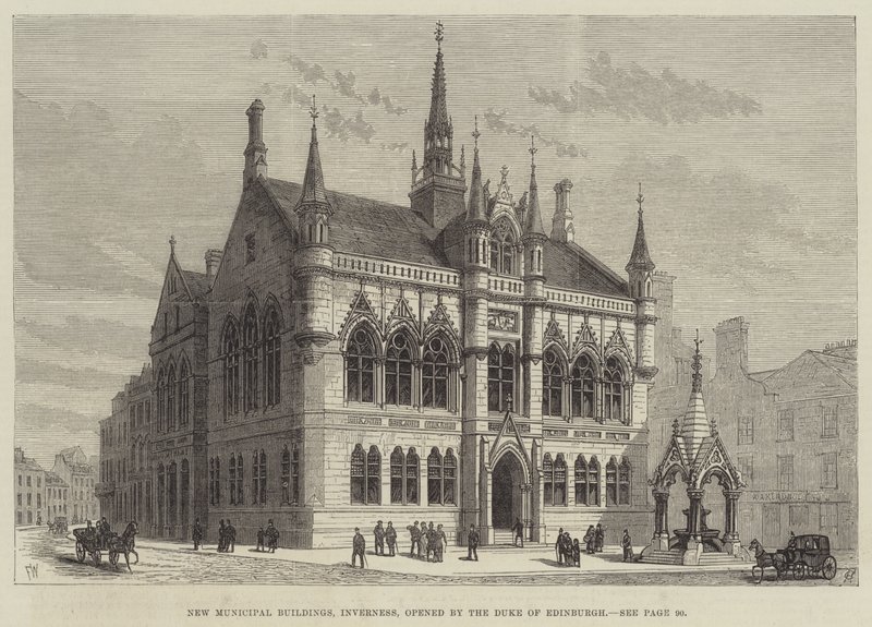Nya kommunala byggnader, Inverness, invigd av hertigen av Edinburgh av Frank Watkins