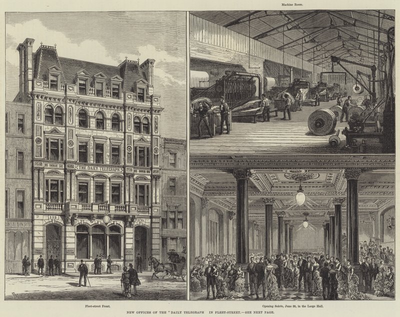Nya kontor för Daily Telegraph i Fleet-Street av Frank Watkins