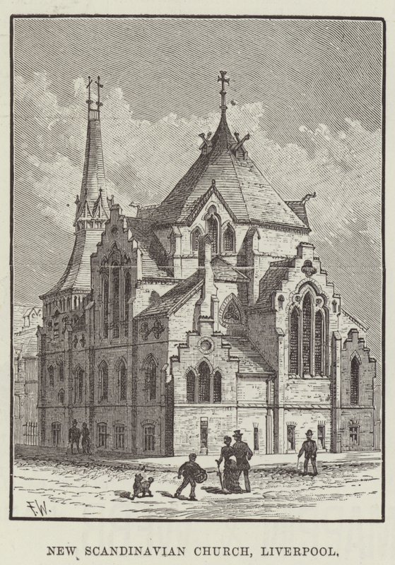 Nya skandinaviska kyrkan, Liverpool av Frank Watkins