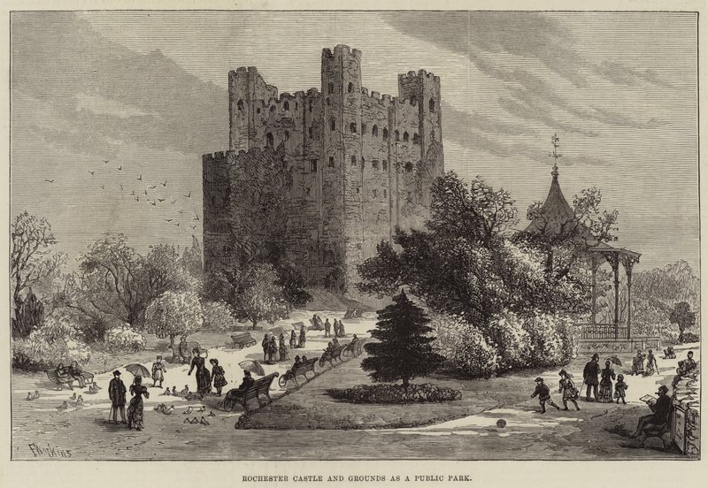 Rochester Castle and Grounds som en offentlig park av Frank Watkins
