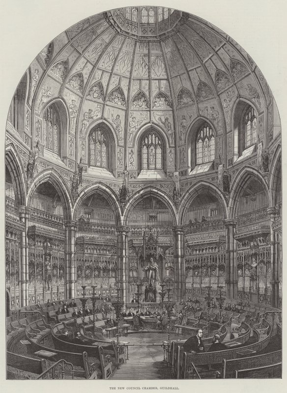 Den nya rådkammaren, Guildhall av Frank Watkins