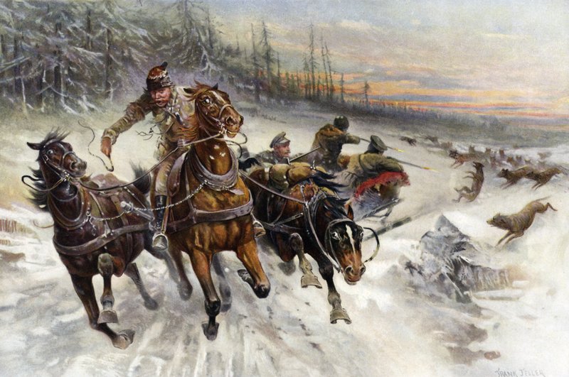 Attackerad av vargar av Frank after Feller