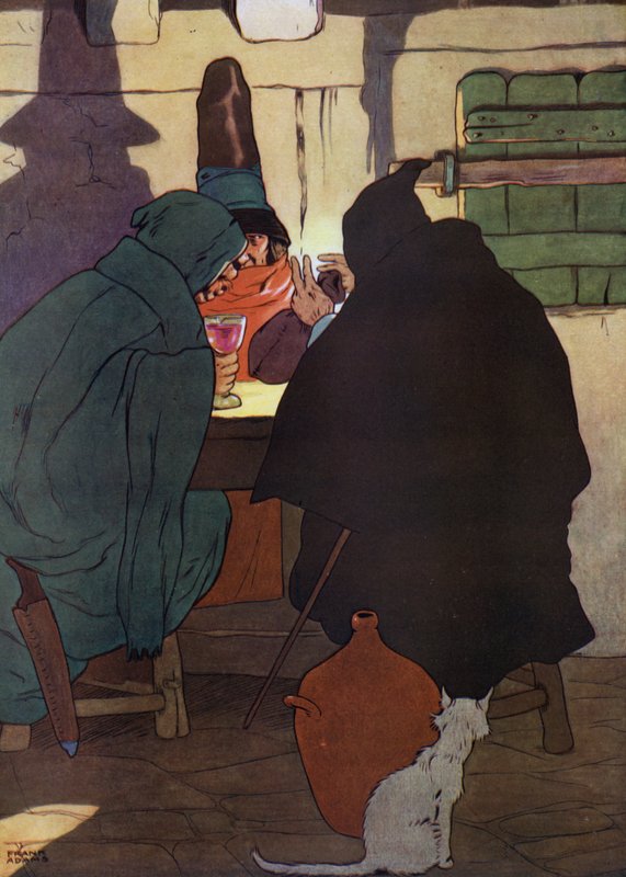 Illustration för The Babes in the Wood (färg litho) av Frank Adams