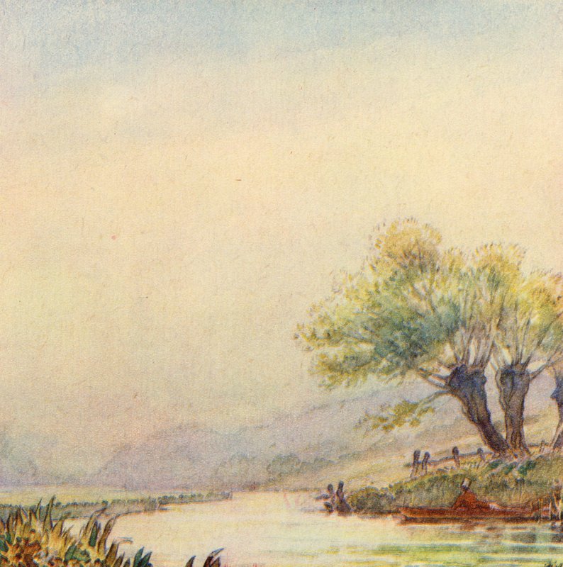 Illustration för The Scholar-Gipsy av Matthew Arnold (litho i färg) av Frank Adams