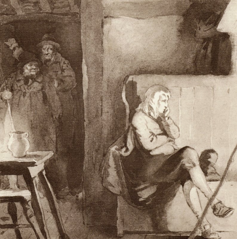 Illustration för The Scholar-Gipsy av Matthew Arnold (litho i färg) av Frank Adams