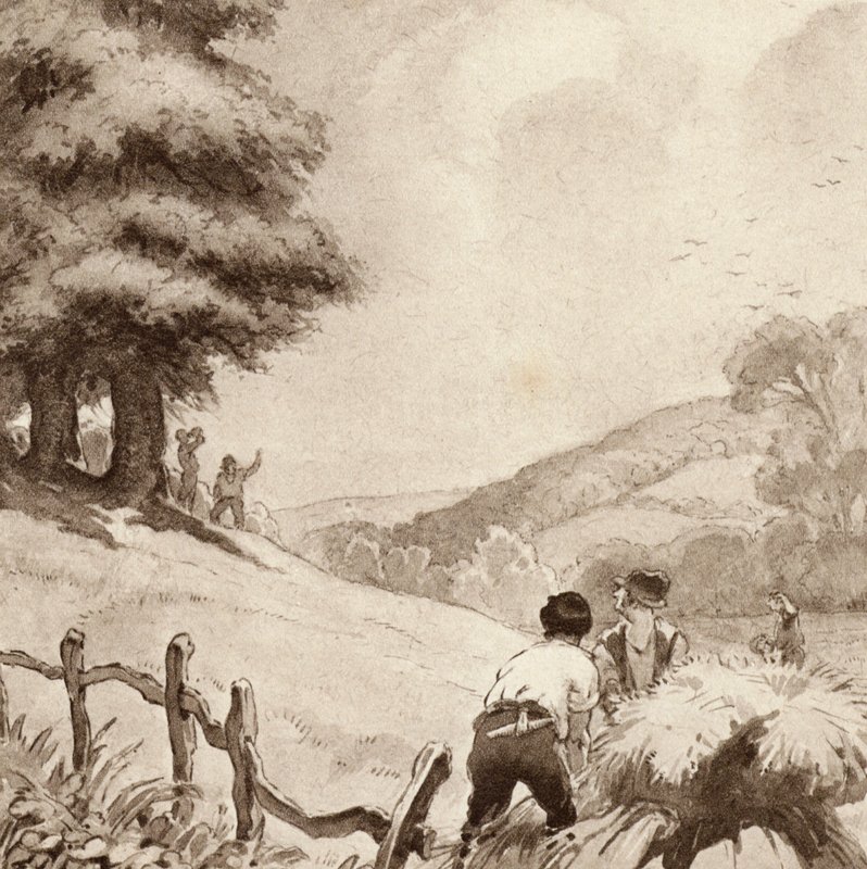 Illustration för The Scholar-Gipsy av Matthew Arnold (litho i färg) av Frank Adams