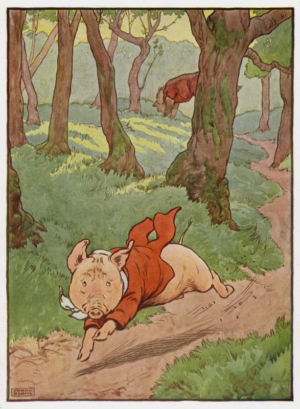 Illustration för de tre små grisarna av Frank Adams