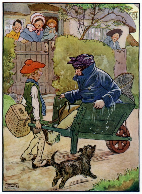 Three Jolly Fishermen (färg litho) av Frank Adams