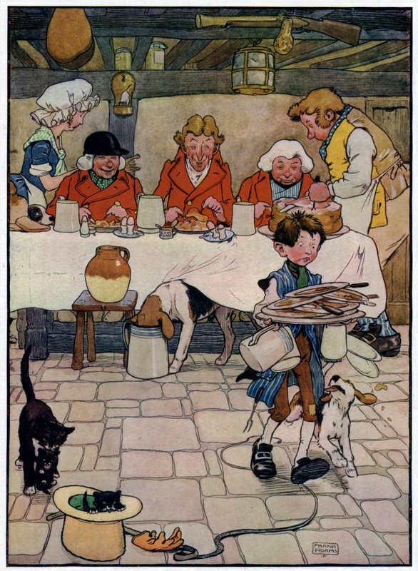 Three Jolly Huntsmen (färg litho) av Frank Adams
