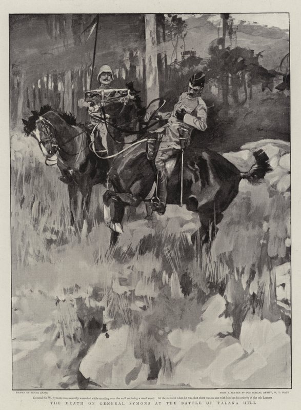 General Symons död i slaget vid Talana Hill av Frank Craig