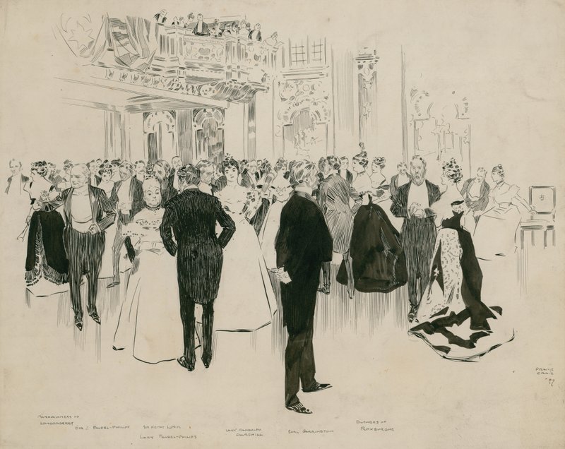 Gordon Memorial Ball på Hotel Cecil, mellan danserna av Frank Craig