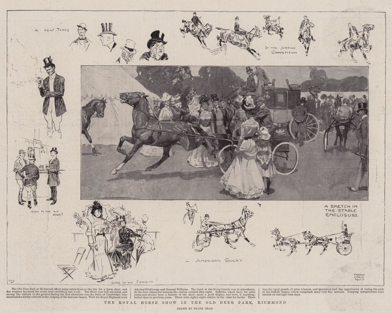 Royal Horse Show i Old Deer Park, Richmond av Frank Craig