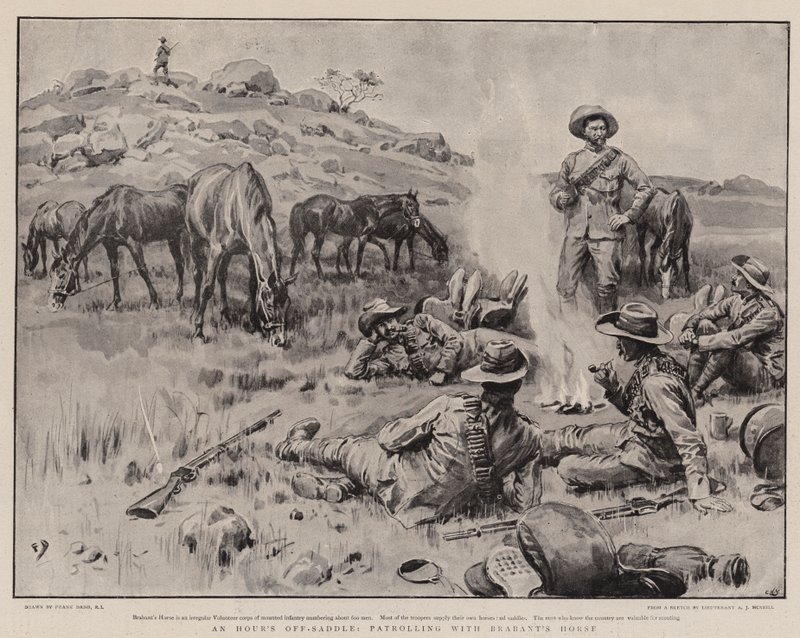 En timmes stillasittande, patrullering med Brabants häst av Frank Dadd