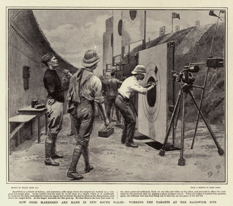 Hur bra skyttar tillverkas i New South Wales, som arbetar med målen vid Randwick Pits av Frank Dadd