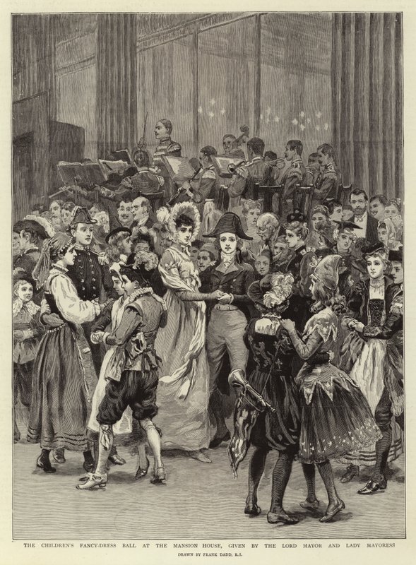 Barnens utklädningsbal i Mansion House, som ges av Lord Mayor och Lady Mayoress av Frank Dadd