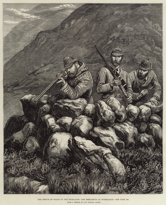 Prinsen av Wales i högländerna, Deer-Drive i Invercauld av Frank Dadd