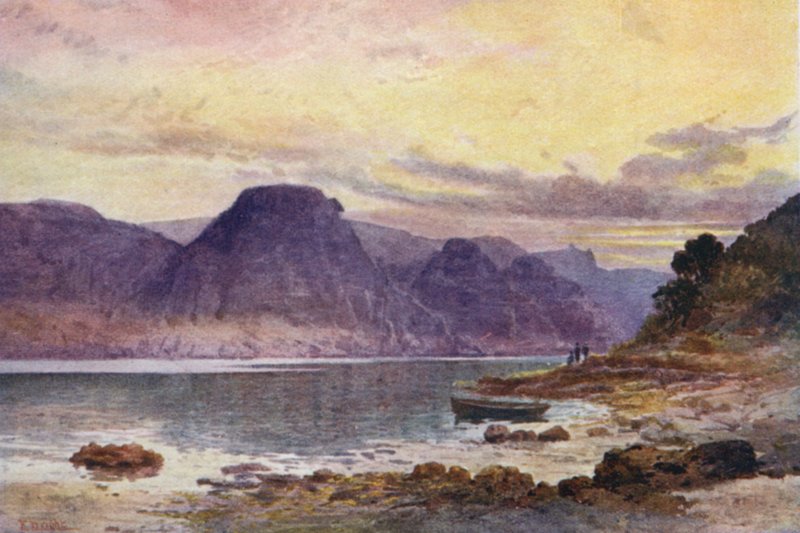 Nya Zeeland: Okahumoko Bay, Whangaroa (färglitografi) av Frank H Wright