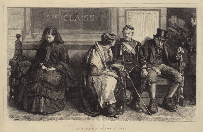 På en järnvägsstation, en studie av Frank Holl