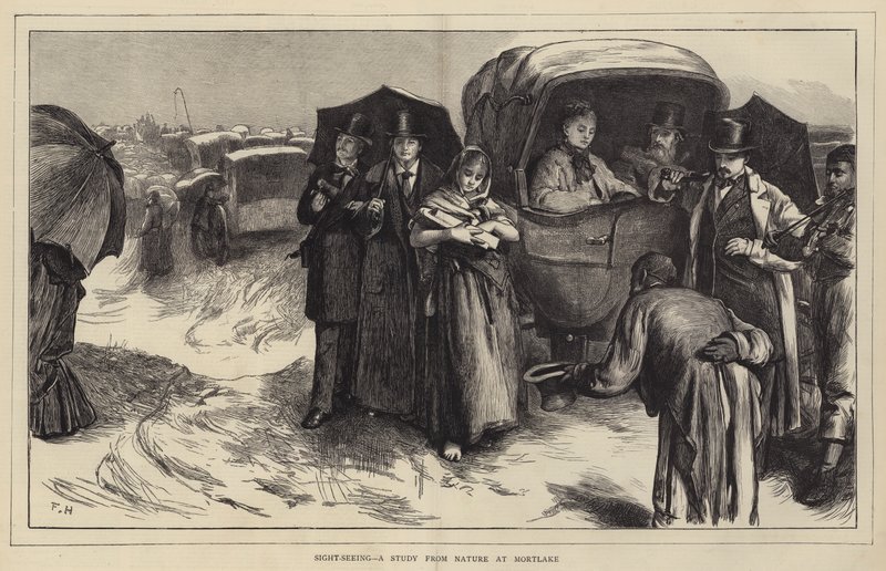 Sight-Seeing, en studie från naturen i Mortlake av Frank Holl