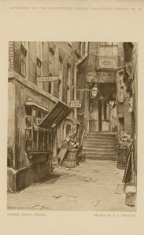 George Court on the Strand (gravyr) av Frank Lewis Emanuel