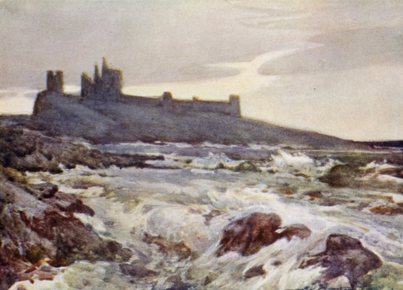 Dunstanburgh slott av Frank Southgate