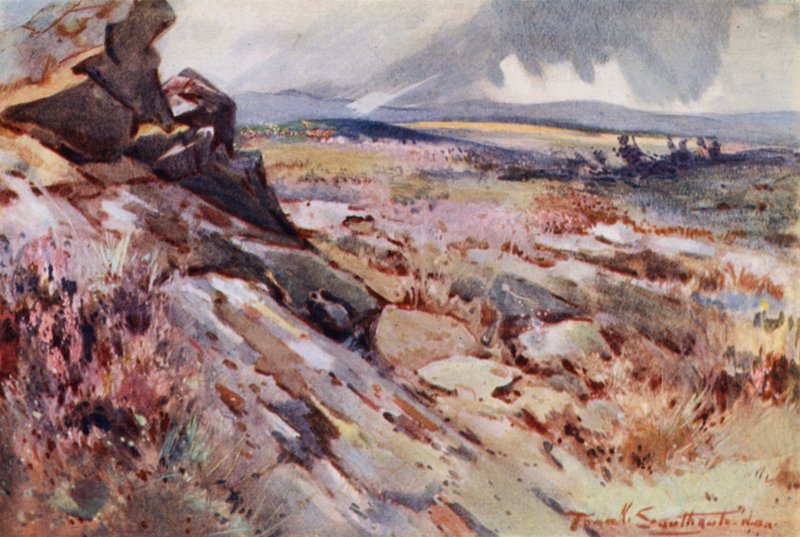 På den romerska muren (färg litho) av Frank Southgate