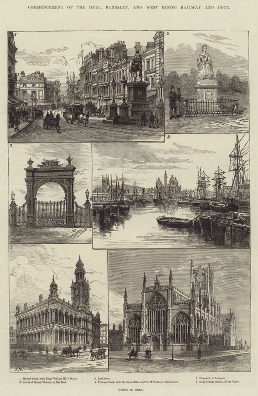 Igångsättandet av Hull, Barnsley och West Riding Railway and Dock av Frank Watkins
