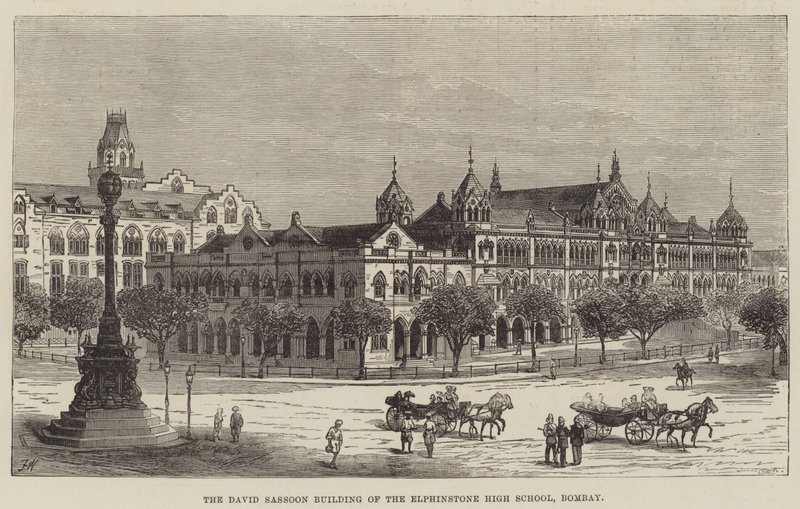 David Sassoon-byggnaden i Elphinstone High School, Bombay av Frank Watkins