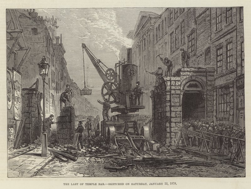 The Last of Temple Bar, skissad lördagen den 12 januari 1878 av Frank Watkins