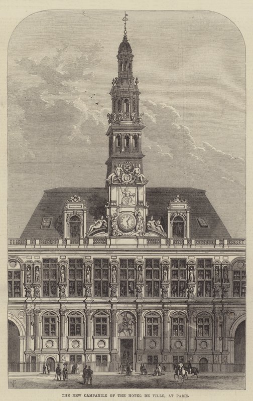 The New Campanile av Hotel de Ville, i Paris av Frank Watkins