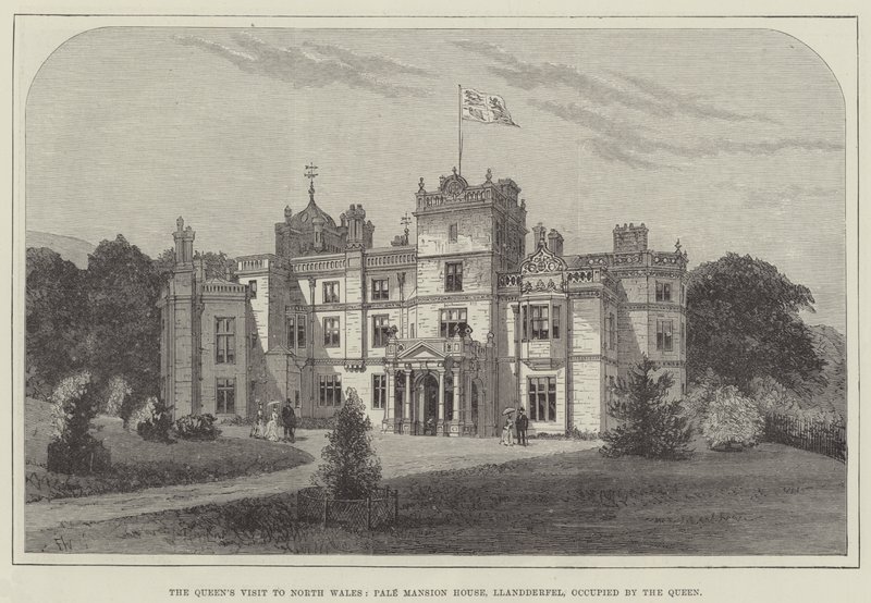 Drottningens besök i norra Wales, Pale Mansion House, Llandderfel, som drottningen bodde i. av Frank Watkins