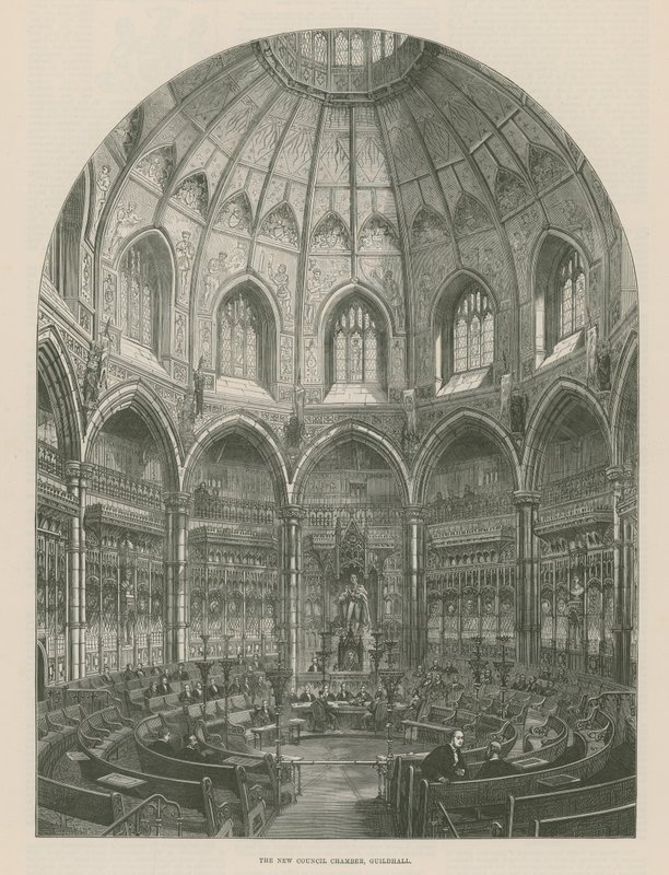 Den nya rådssalen, Guildhall, London av Frank Watkins