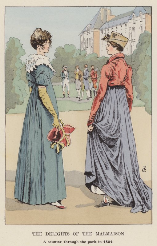 The Delights of the Malmaison, en promenad genom parken 1804 av François Courboin