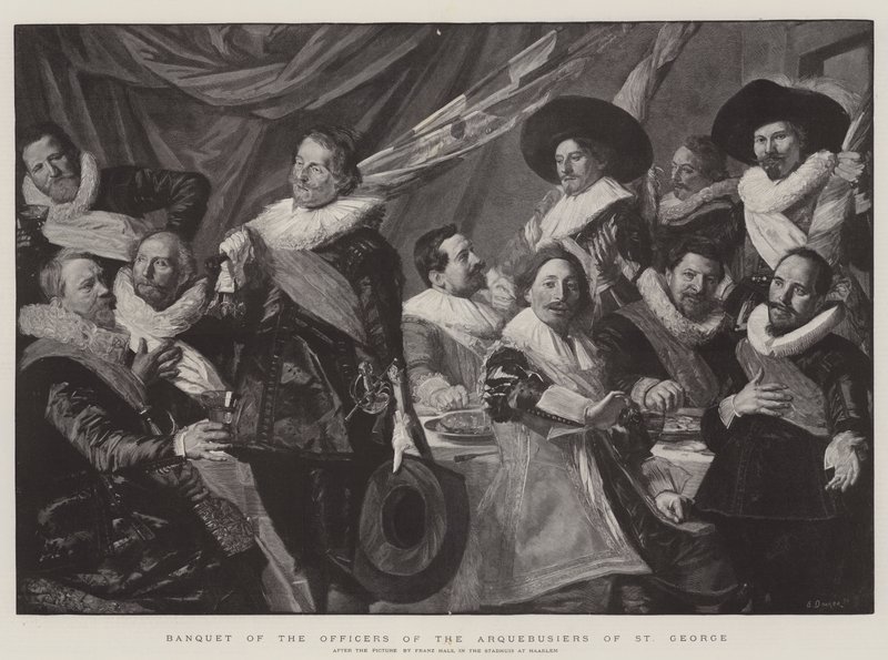 Bankett för officerarna från Arquebusiers of St George av Frans Hals
